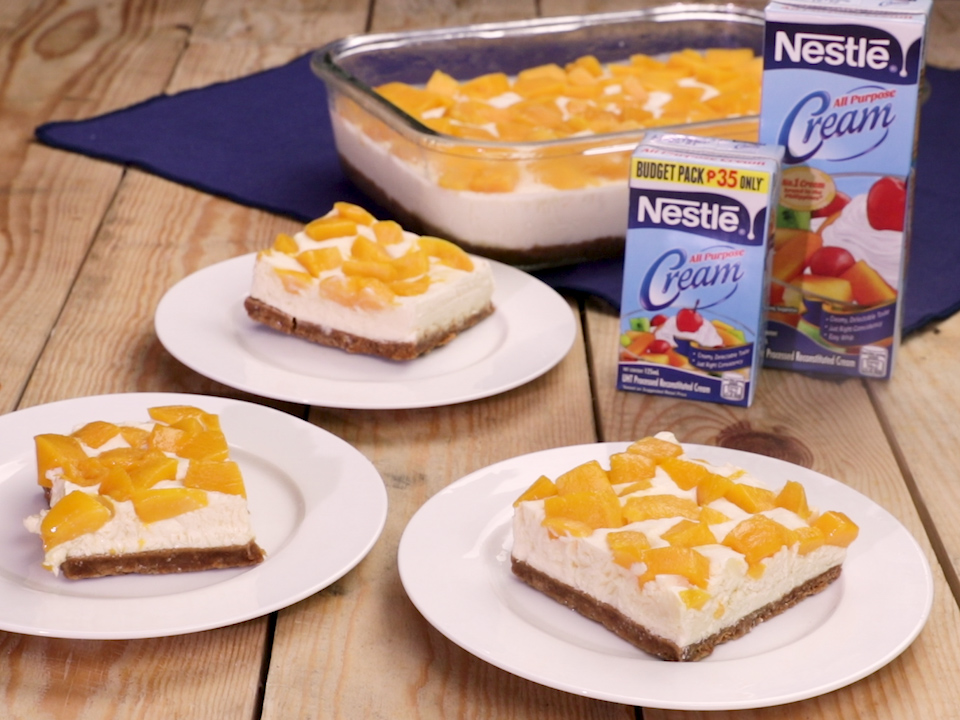 Easy Mango Graham Cake - Bitesized.ph